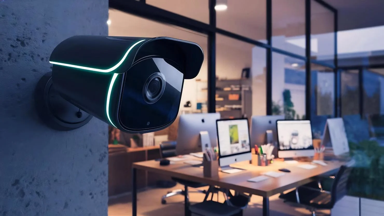 CCTV Security Systems in UAE installed in a modern office for business security